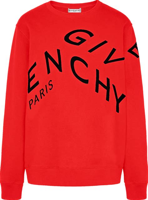 givenchy paris sweater red|Givenchy oversized sweatshirt.